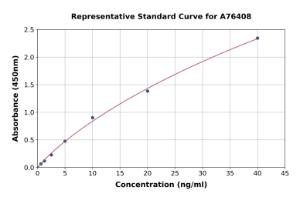 Representative standard curve for Rat CYP27B1 ELISA kit (A76408)