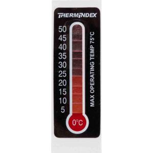 Temperature indicating 6 level labels