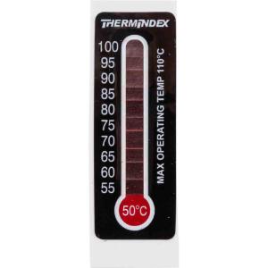 Thermometer temperature indicating label