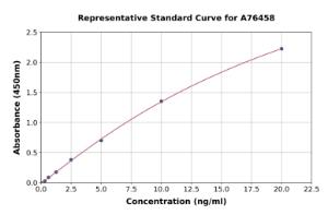 Representative standard curve for Human DUSP4 ELISA kit (A76458)